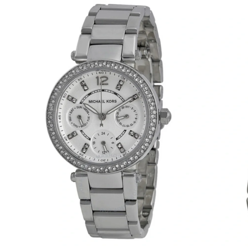 Michael Kors Parker Multi Function Silver Ladies Watch